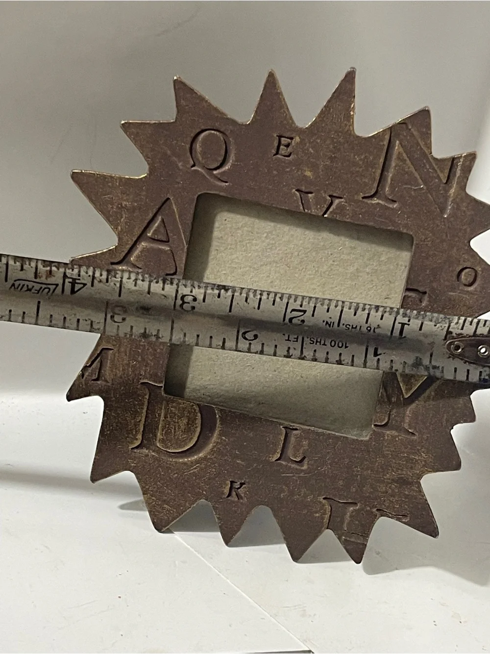 FURIO Contemporary Photo Picture Frame Rare Alphabet Heavy Metal